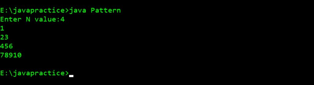 Print Right Triangle Number Pattern Type 1 » PREP INSTA