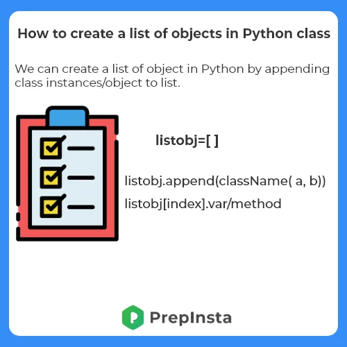 How to create list of ojects in Python