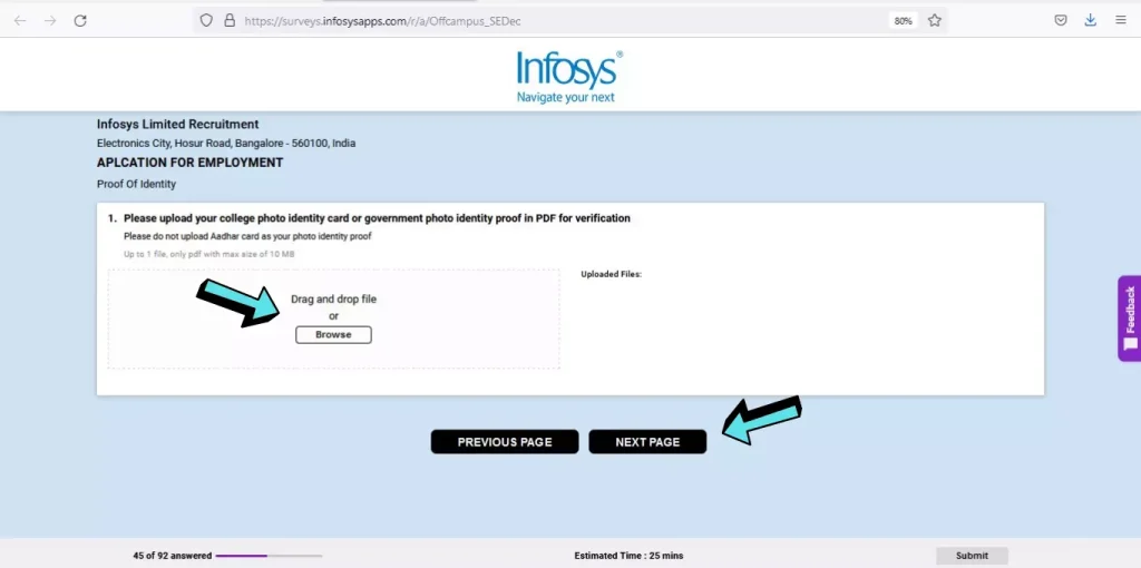 infosys off campus