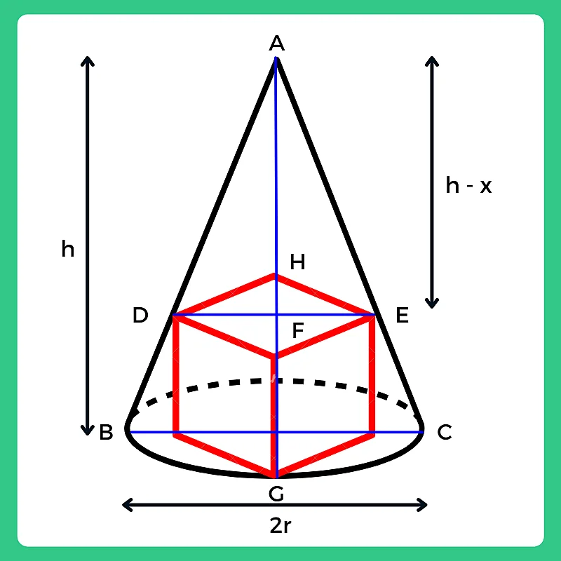 Formulas for Question on Geometry for Cone