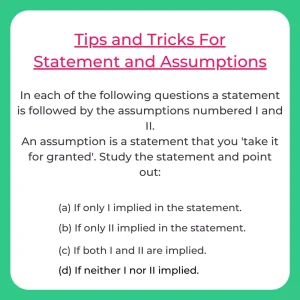 Shortcut for Statement and Assumptions