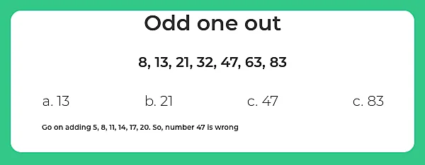 How to Solve Odd one out questions quickly