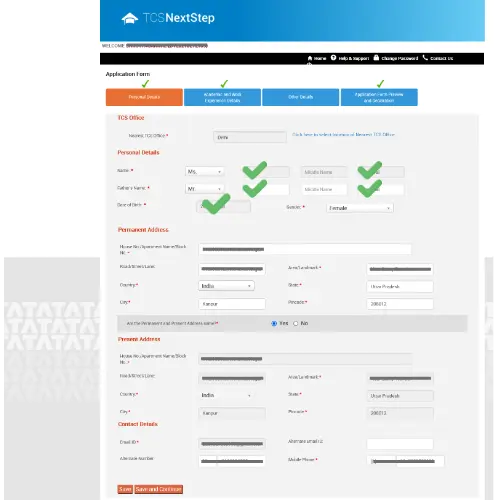 Steps to apply for TCS ITP