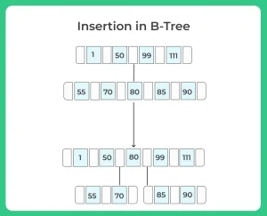 Insertion in B-Tree