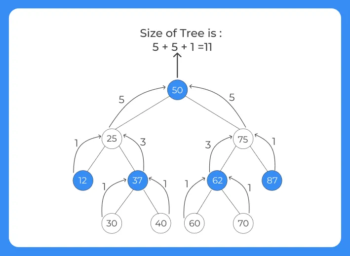 Find size of binary tree