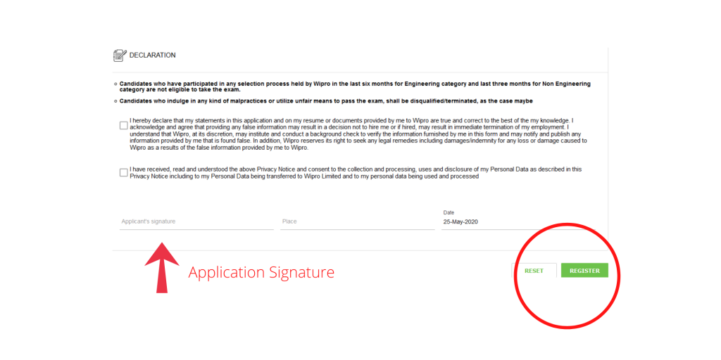 Wipro WILP Registration Process