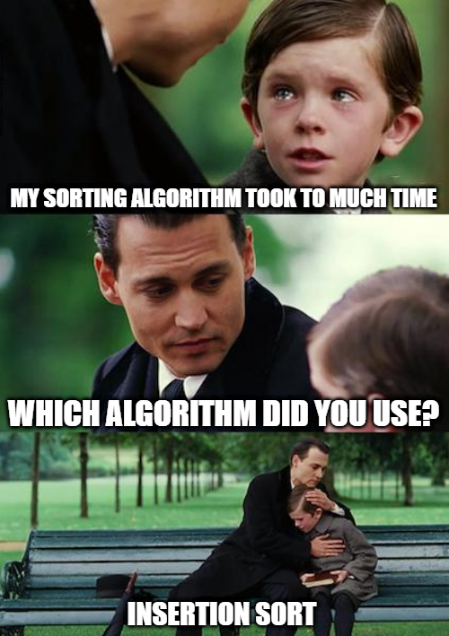 Insertion Sort in C++ meme