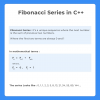 Fibonacci Series Program in C++