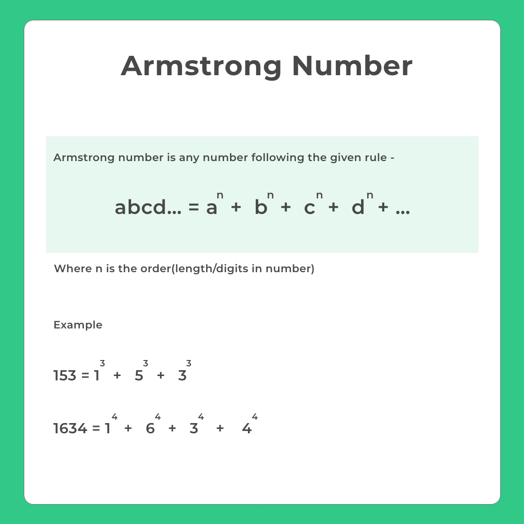 armstrong number in c program