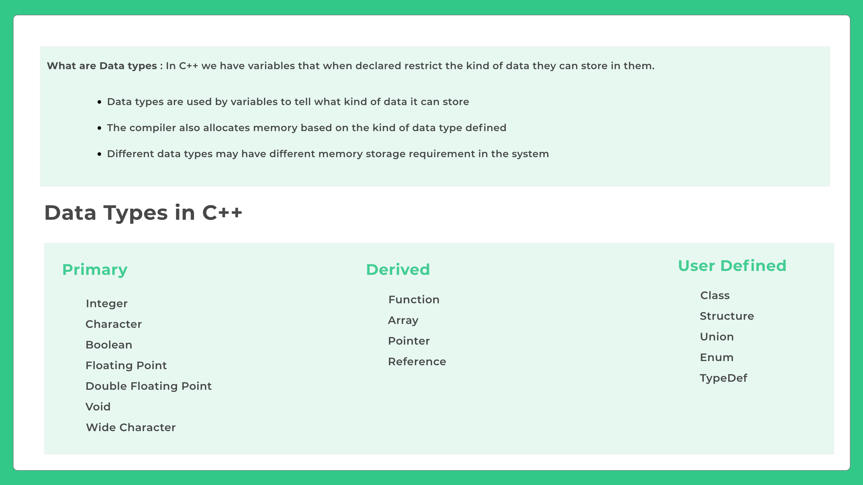 Data Types in C++ New