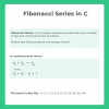 Fibonacci Series Program in C programming | Prepinsta