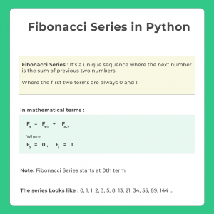 Fibonacci Series in Python | PrepInsta