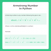 Armstrong Number in Python | PrepInsta