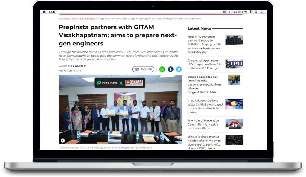 prepinsta partners with gitam