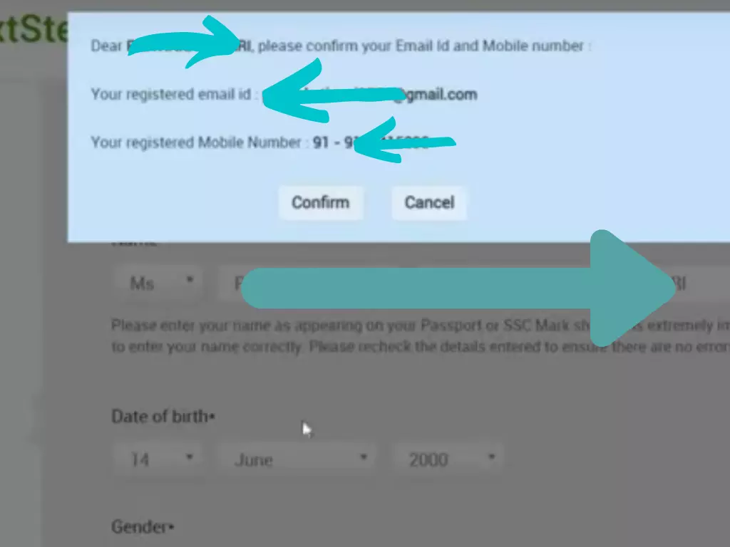 TCS NQT Confirm Details