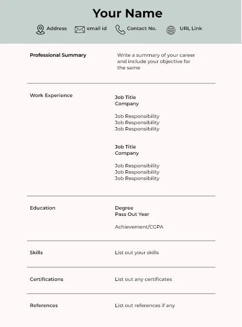 chronological resume