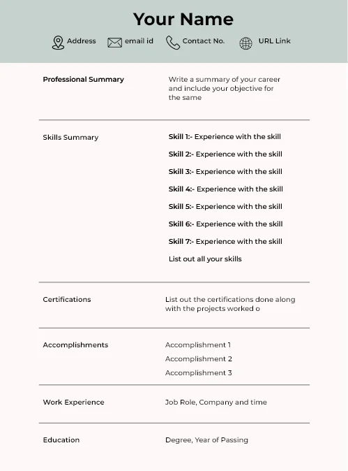 functional resume