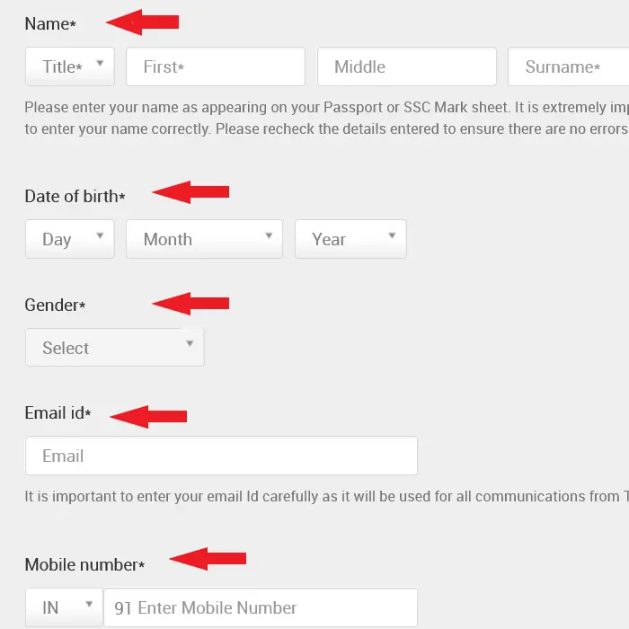 How to apply tcs itp 2