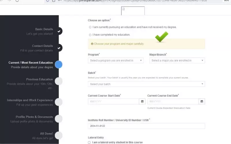 Wipro NTH Step-wise Registration Process