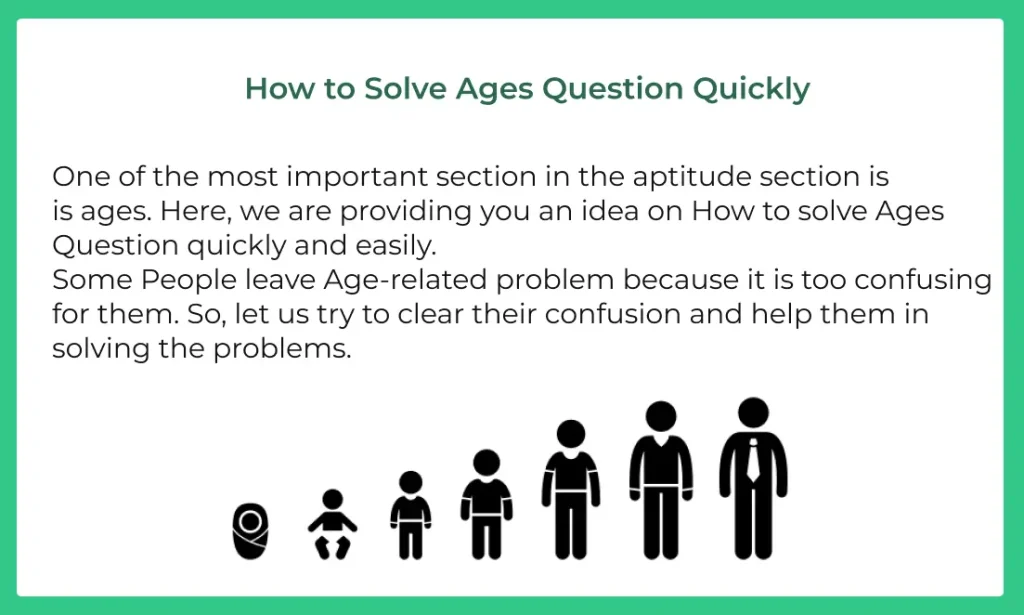 How to solve Ages question quickly