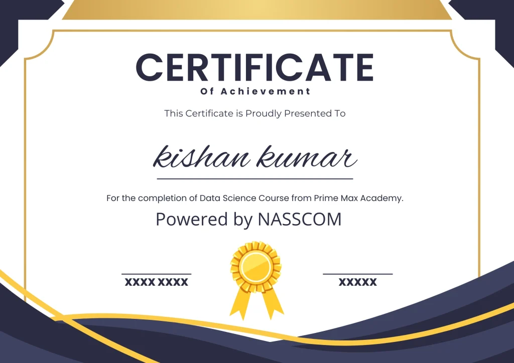 Data Science Course Certificate