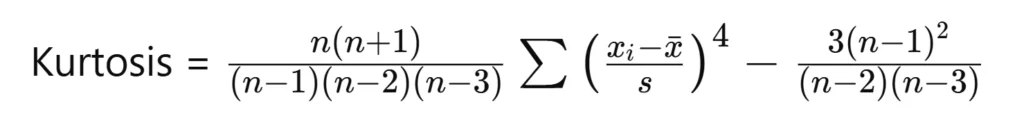 Skewness and kurtosis formula 2