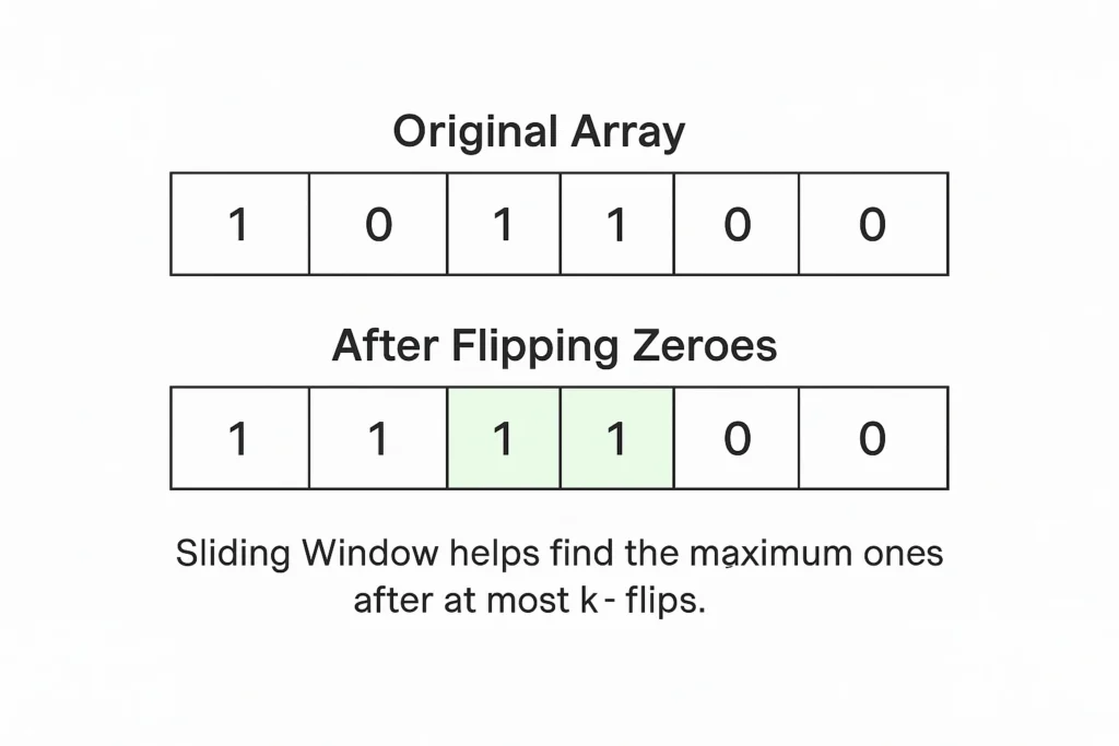 Flipping zeroes with consecutive ones in C++