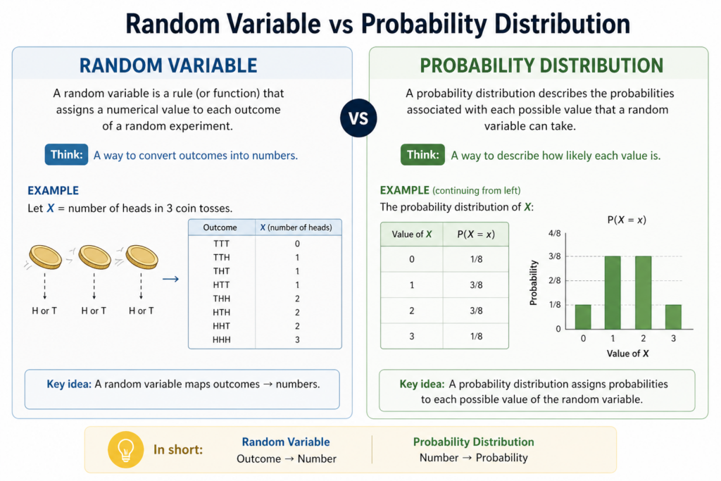 Random Variable vs Probability Distribution