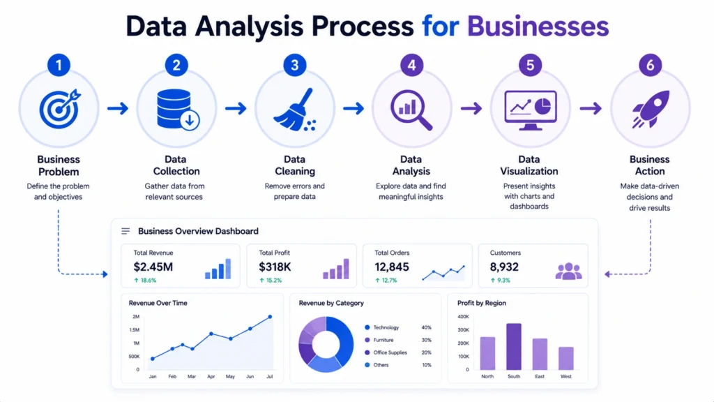 process of data analysis for businesses